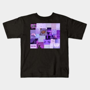 purple aesthetic collage Kids T-Shirt